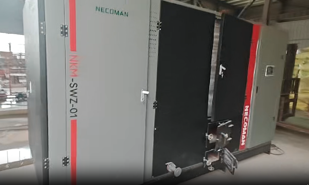 武漢某米粉廠采購(gòu)一臺(tái)生物質(zhì)蒸汽發(fā)生器試機(jī)中